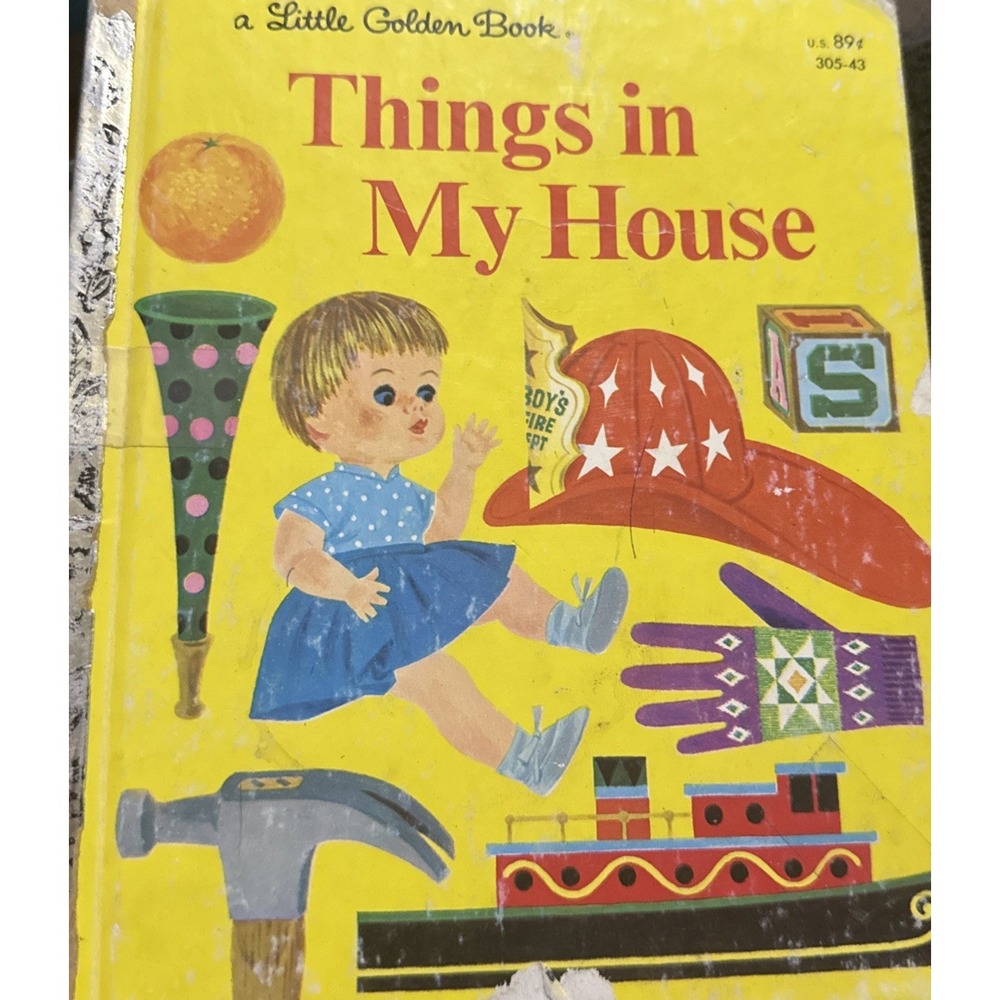 Vintage Little Golden Book Things In My‎ House  1963 Hardcover